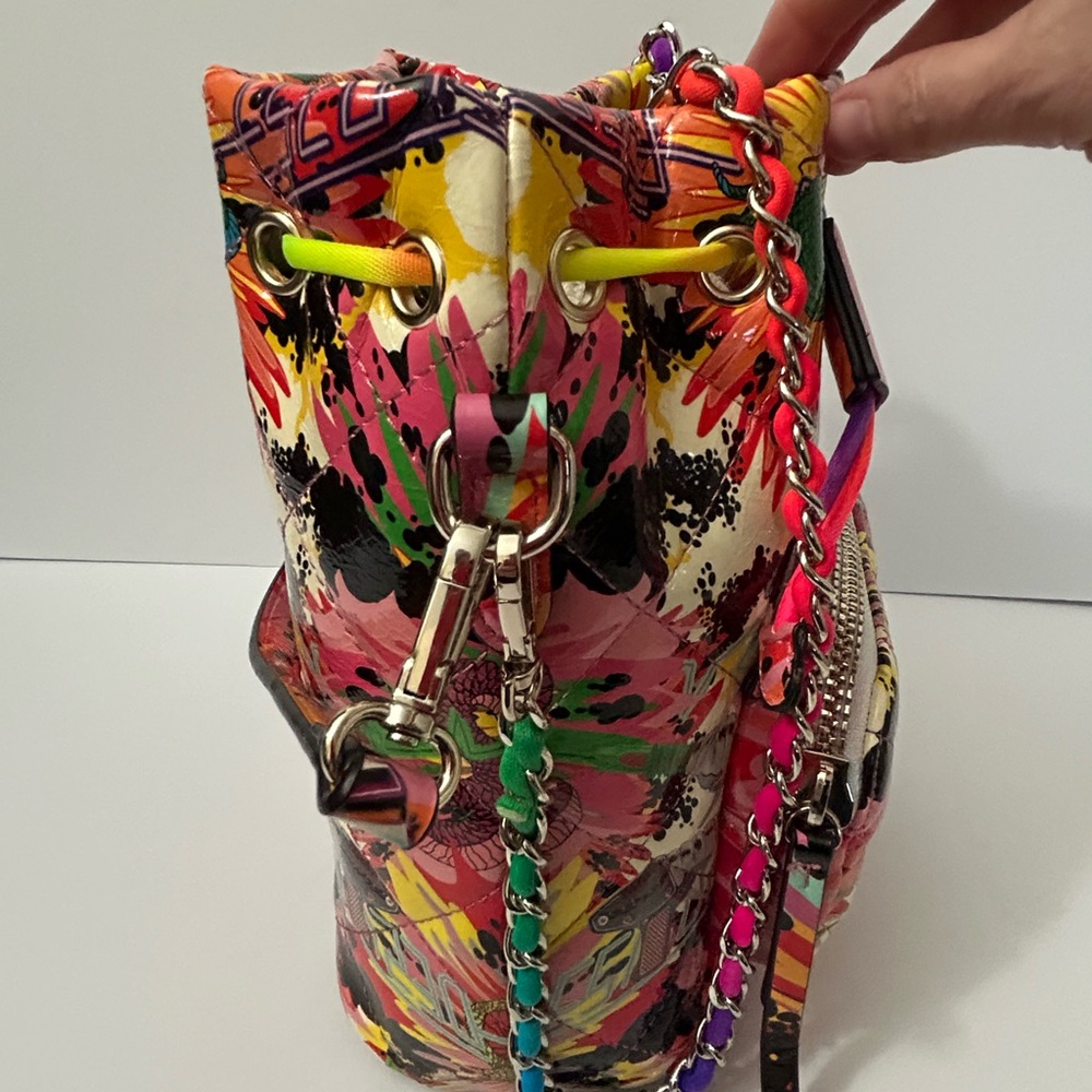 Desigual - Sack Handbag - Multi-Color Drawstring Bucket Bag - Picture 5 of 16